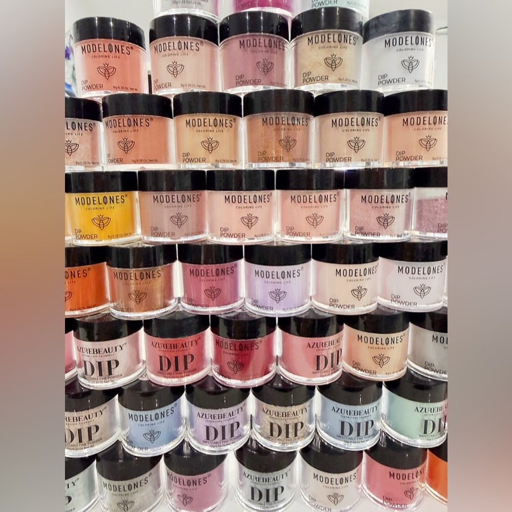 Huge Modelones & AzureBeauty Dip Powder Lot 60+ Colors Nail Acrylic - Picture 2 of 16